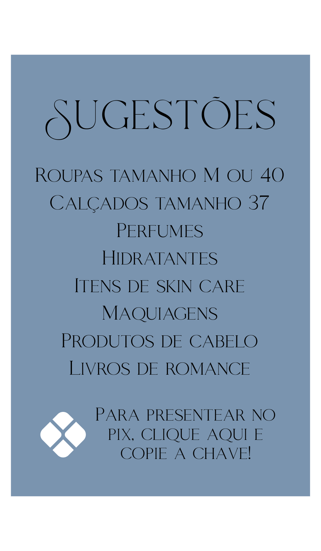 Sugestões de presente